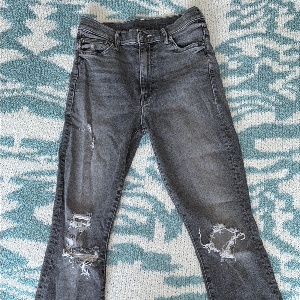 MOTHER Jeans: Grey, Size 27
